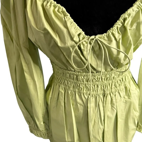 Rebecca‎ Taylor Cotton Poplin Smocked Waist Dress Size M - Picture 4 of 10